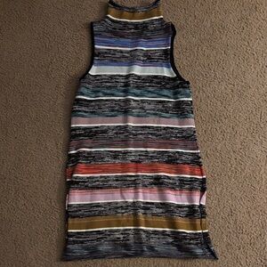 Anthropologie Striped Sleeveless Sweater Dress - Blue, Pink, Gold